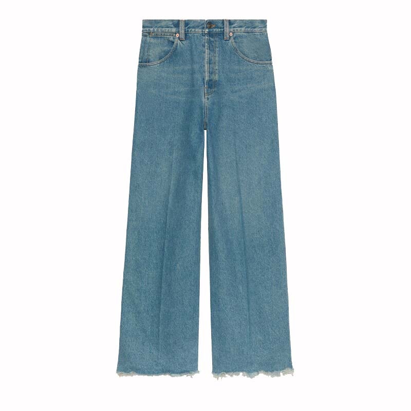 Gucci Denim Gucci Label Pants Blue