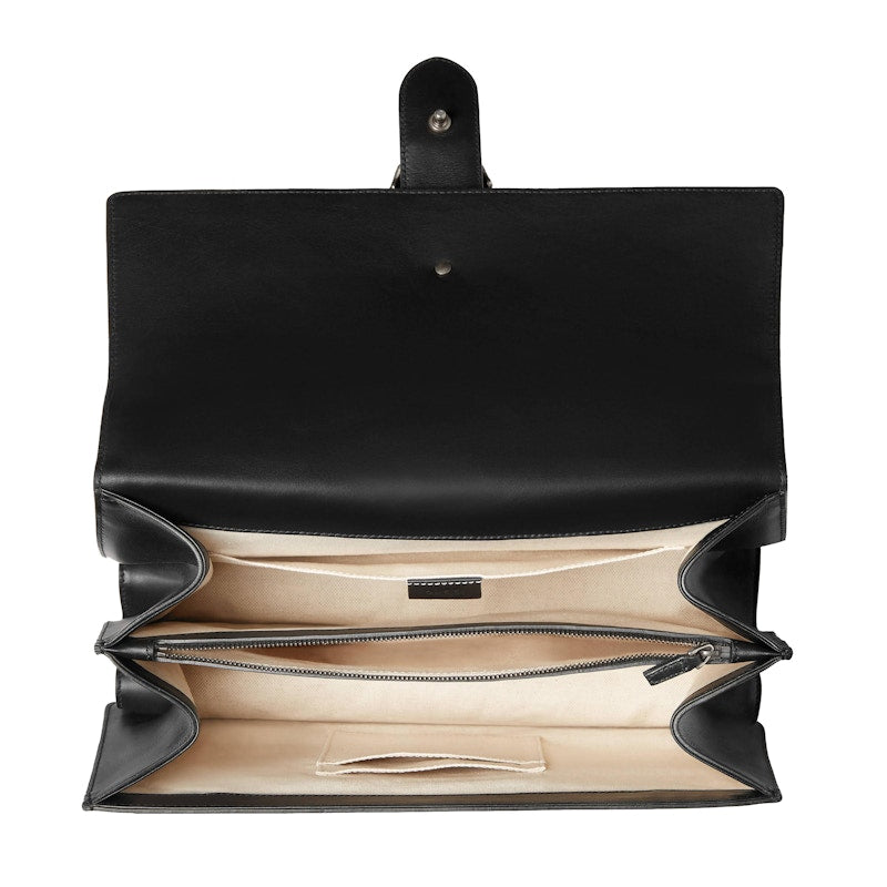 Gucci Dionysus Bamboo Top Handle Flower Deco Black