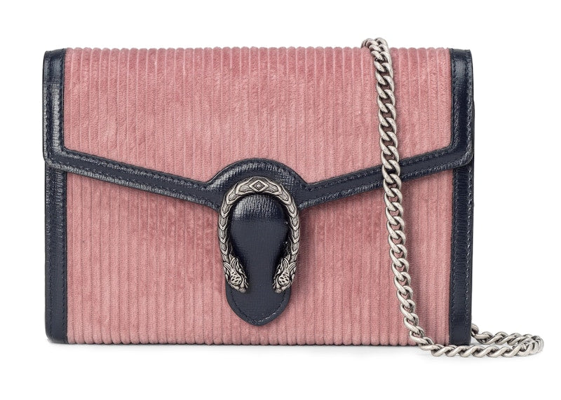 Gucci Dionysus Chain Bag Small Corduroy Pink/Blue