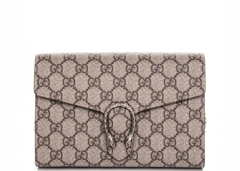 Gucci Dionysus Chain Wallet GG Supreme Beige/Red