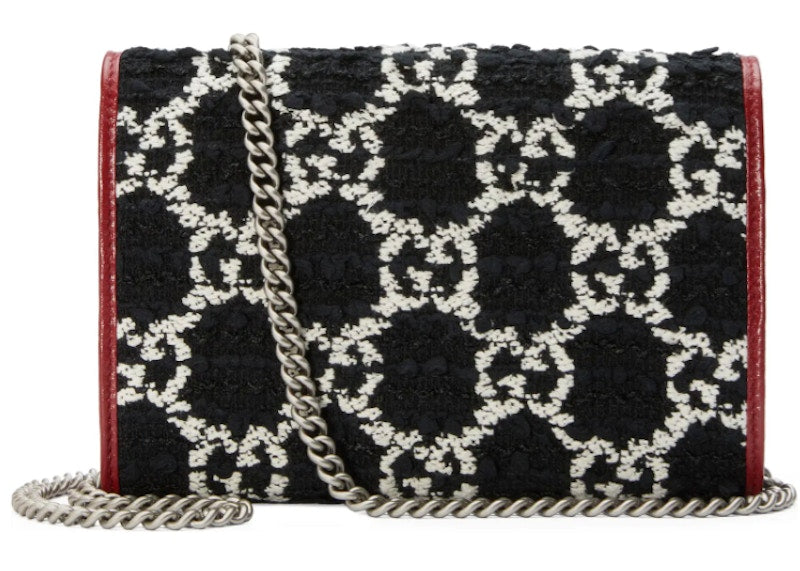 Gucci Dionysus Shoulder Bag Mini GG Tweed Black/White