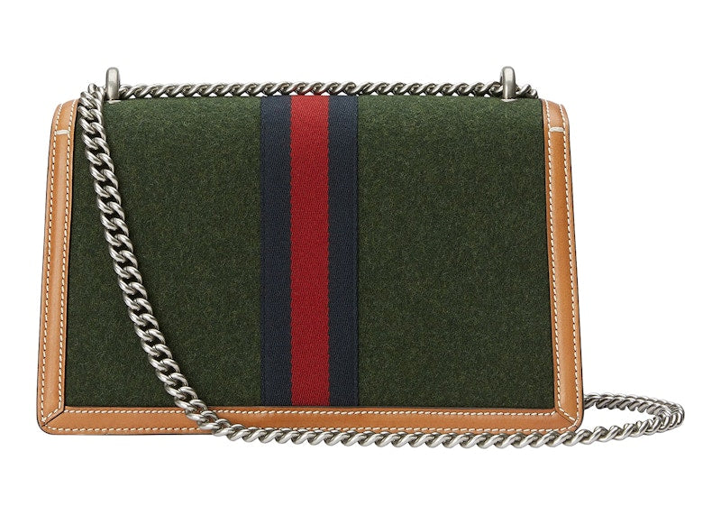 Gucci Dionysus Shoulder Bag Small Blue/Red Web Dark Green/Brown