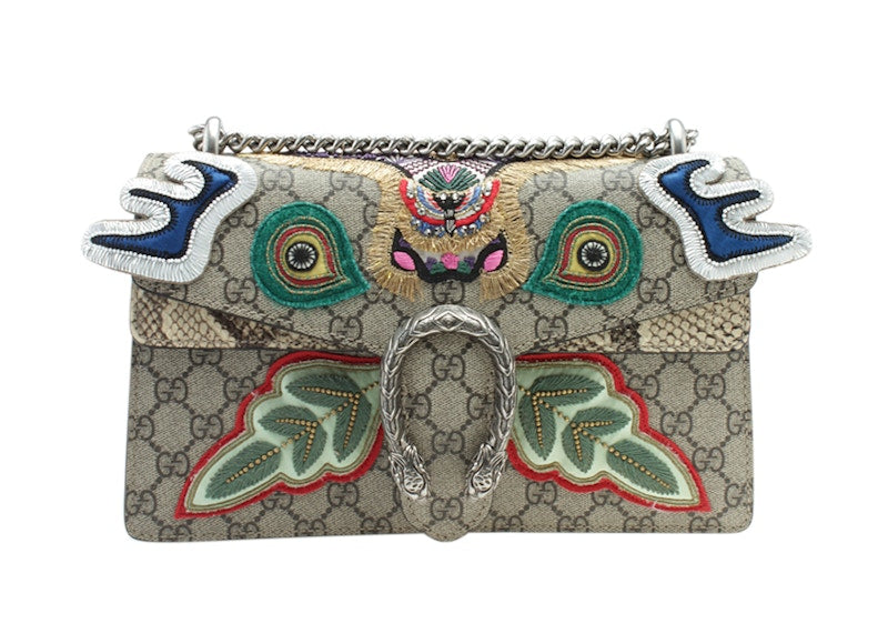 Gucci Dionysus Shoulder Bag Small Embroidered GG Supreme Multicolor