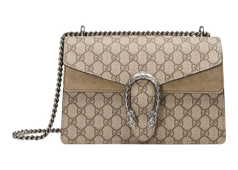Gucci Dionysus Shoulder Bag Small GG Supreme Beige/Ebony