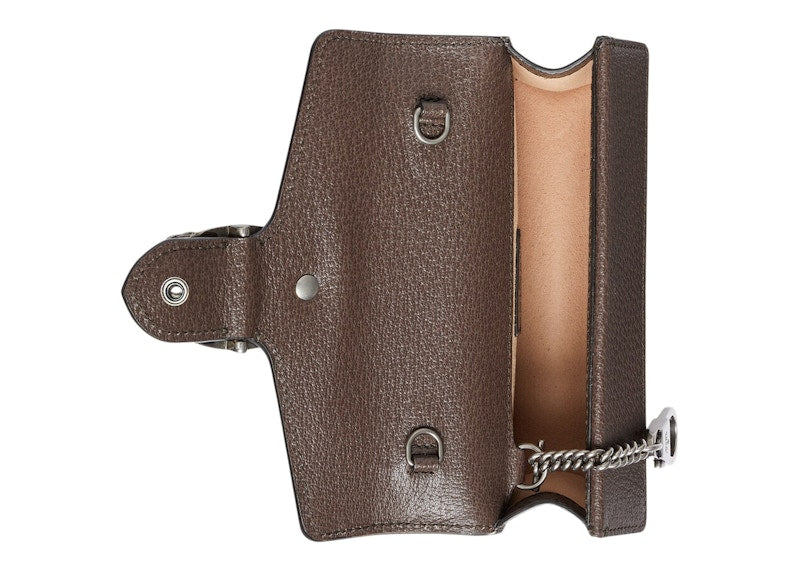 Gucci Dionysus Shoulder Bag Super Mini Jumbo GG Camel/Ebony