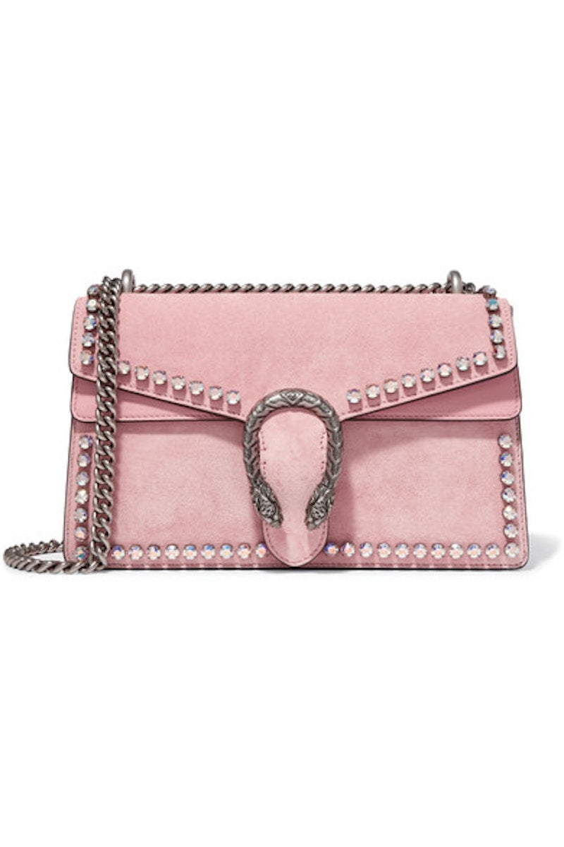 Gucci Dionysus Shoulder Bag Crystals Medium Pink Peony