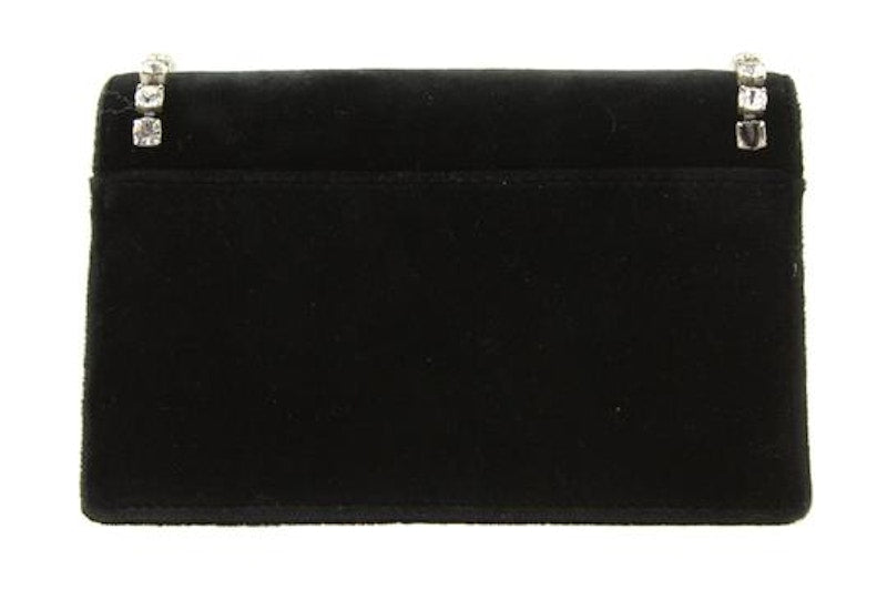 Gucci Dionysus Velvet Crystal Lined Super Mini Black