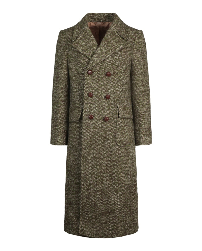 Gucci Double Breasted Wool-Blend Coat Green