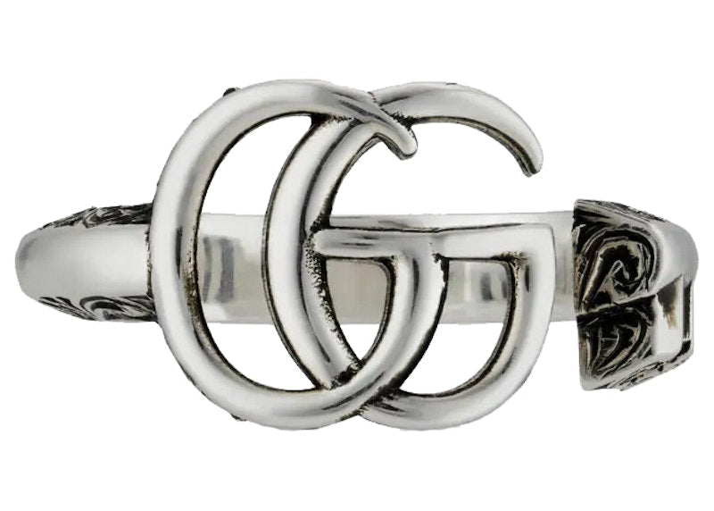 Gucci Double G Key Ring Silver