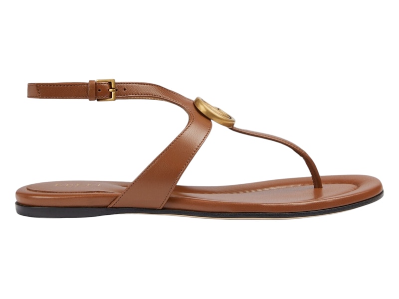 Gucci Double G Thong Sandals Brown (Women's)