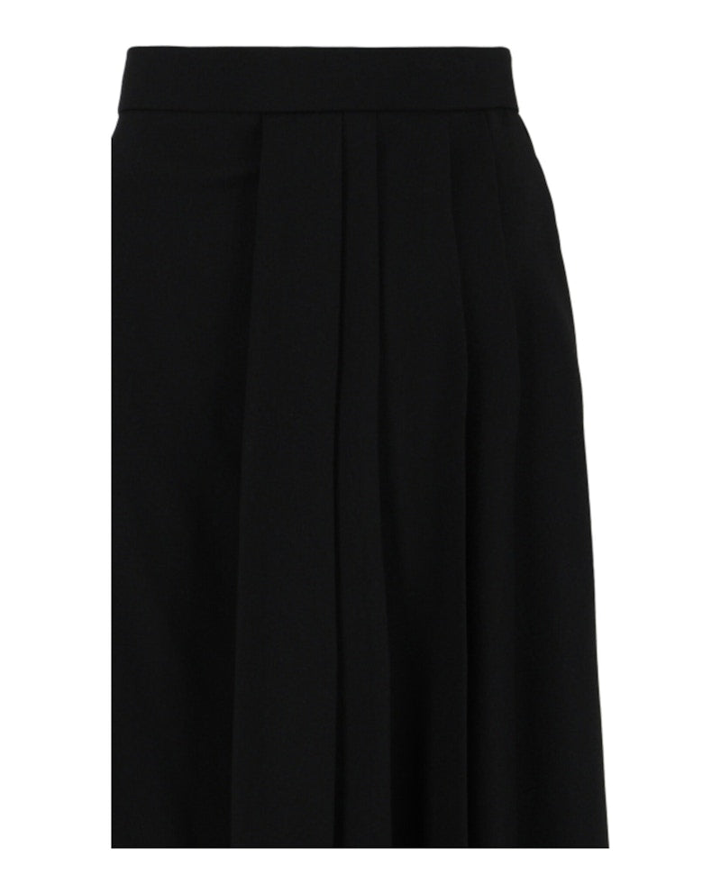 Gucci Draped Wool Skirt Black