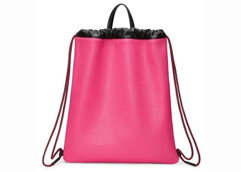 Gucci Drawstring Backpack Vintage Logo Pink
