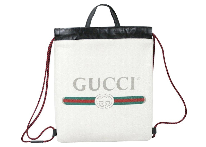Gucci Drawstring Convertible Backpack Tote Off-White/Cream