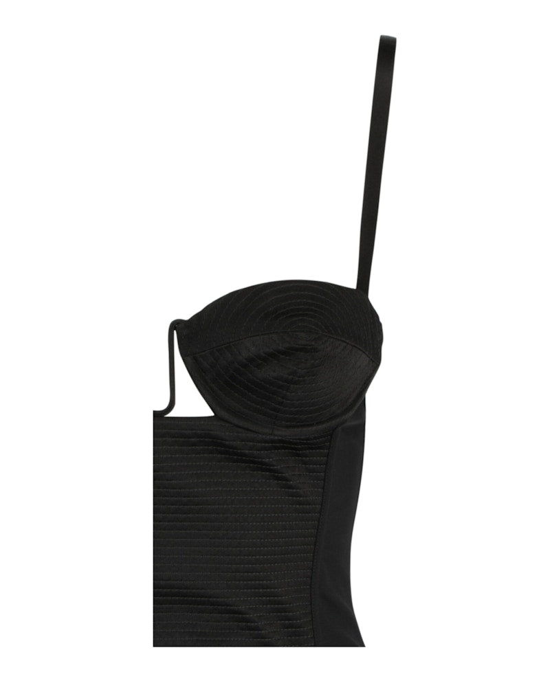 Gucci Duchesse Cutout Dress Black