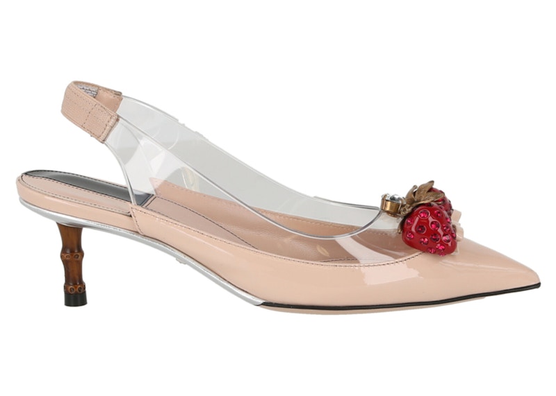 Gucci Eleanor Strawberry Plexi Heels Rose (Women's)