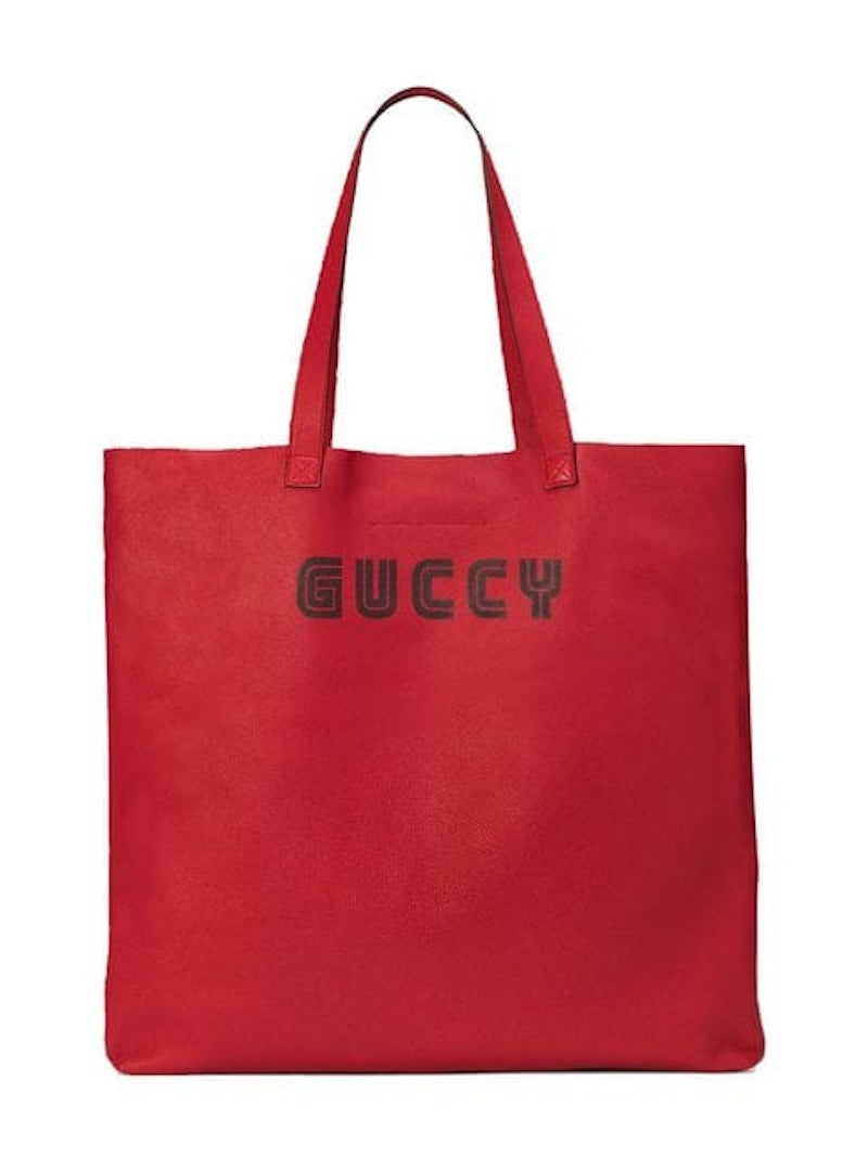 Gucci Elton John Tote "Levon Goodbye" Vinyl EP Cover (With Pouch) Maxi Hibiscus Red