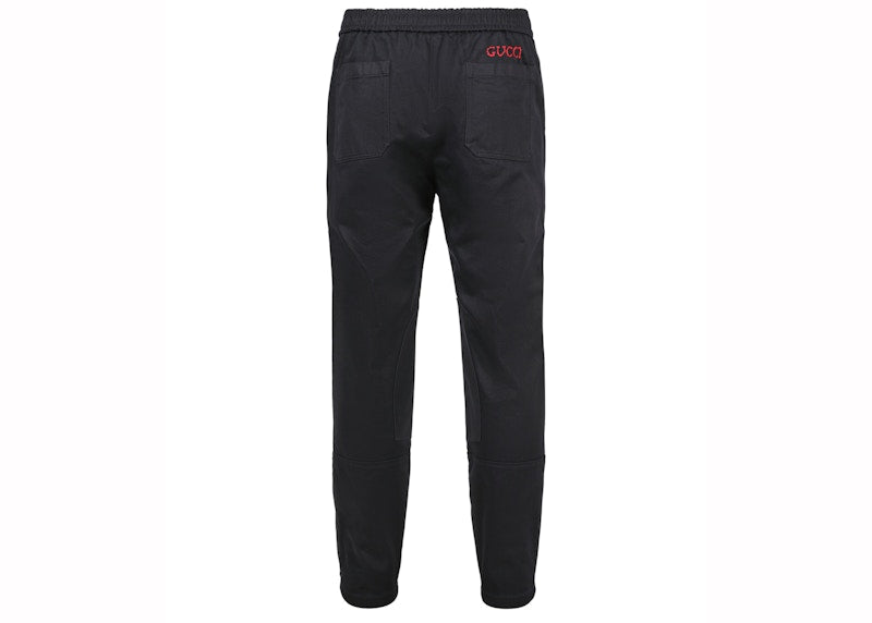 Gucci Embroidered Logo Pants Dark Blue