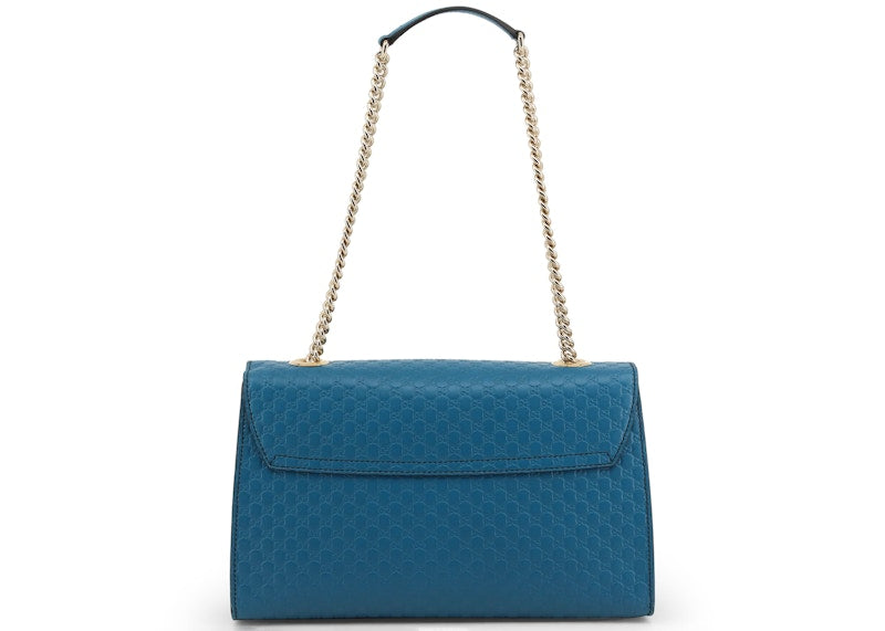 Gucci Emily Chain Shoulder Tote Cobalt Blue