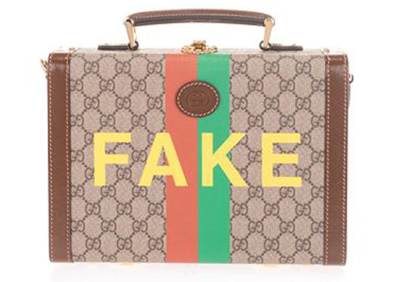 Gucci 'Fake/Not' Print Crossbody Bag Multi