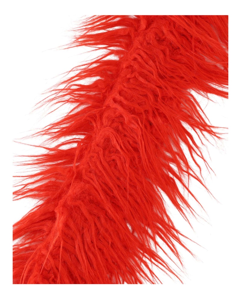 Gucci Faux Fur Scarf Red