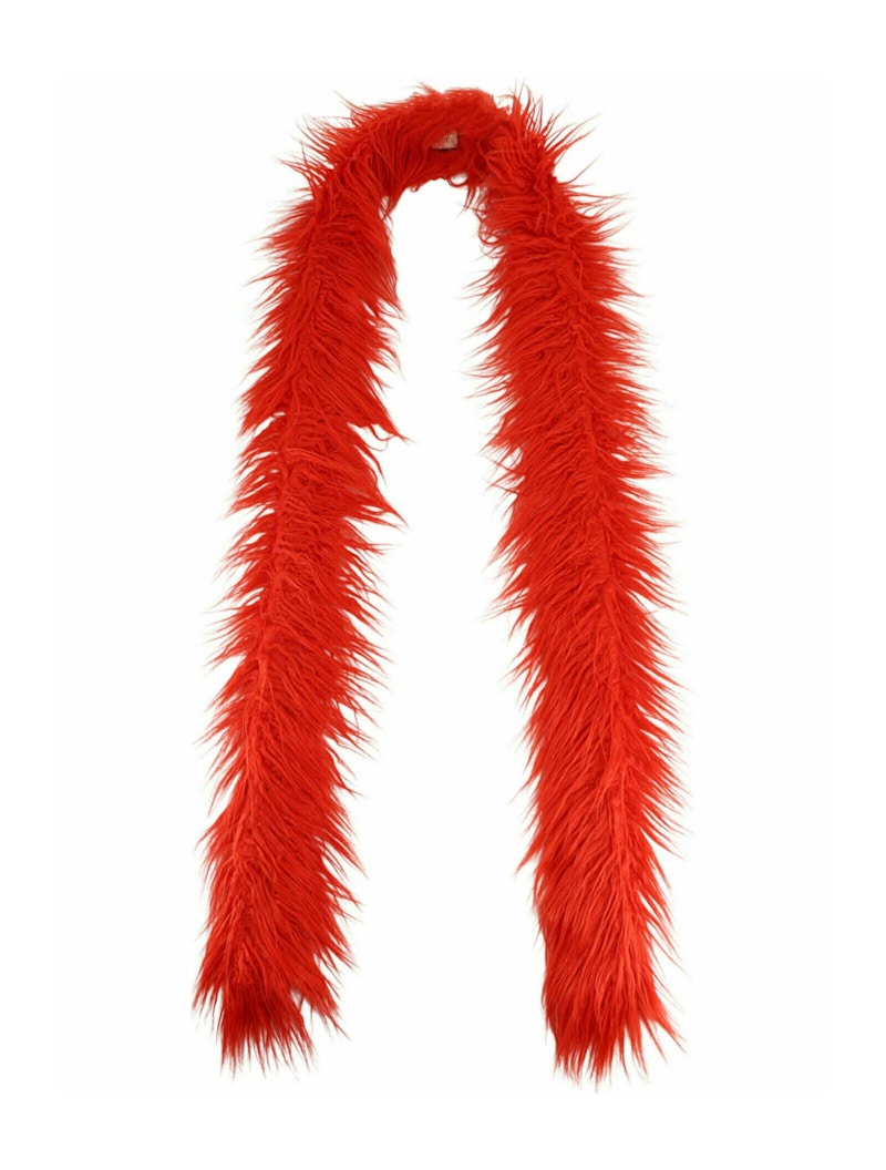Gucci Faux Fur Scarf Red