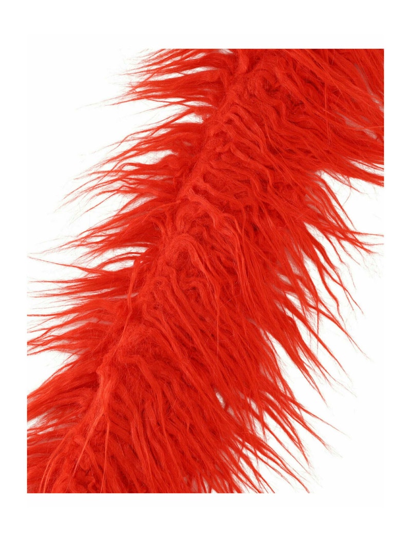 Gucci Faux Fur Scarf Red
