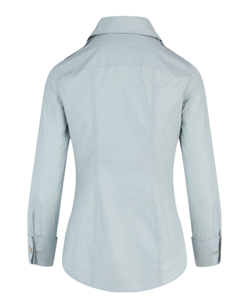 Gucci Fine Cotton Poplin Shirt Blue