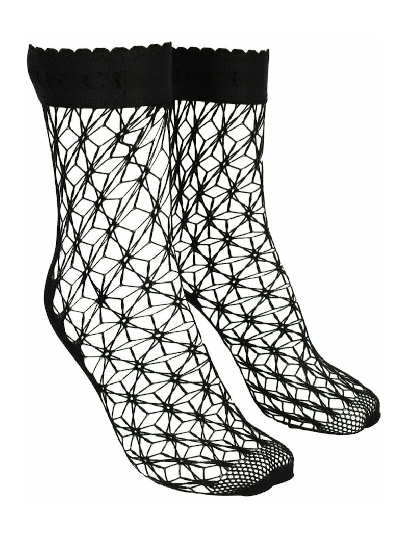 Gucci Fishnet Ankle Socks Black
