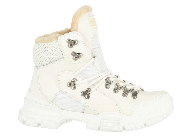 Gucci Flashtrek Fur Lined Sneaker White Black Red (Women's)
