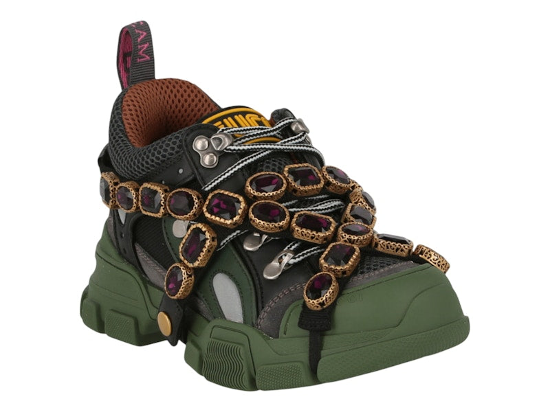 Gucci Flashtrek SEGA Green Removable Crystal (Women's)