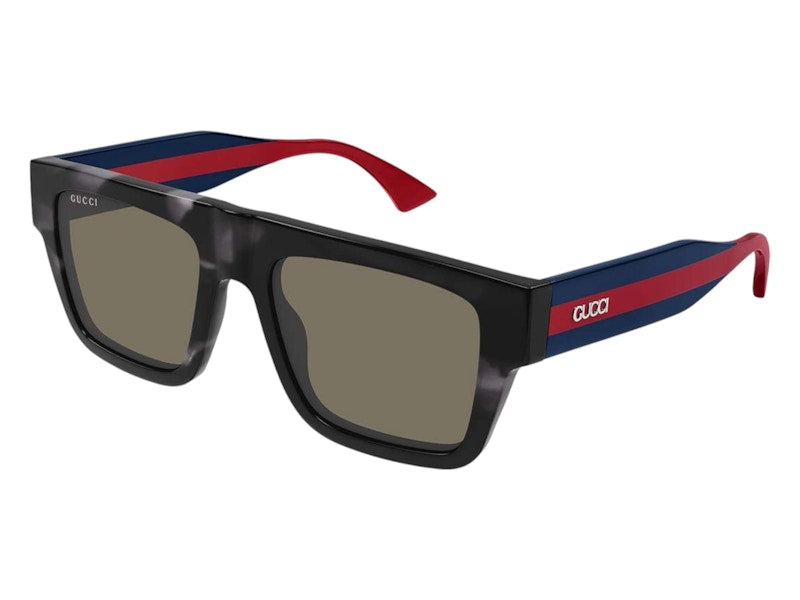 Gucci Flat Top Sunglasses Black Brown (GG1868S-004-53)