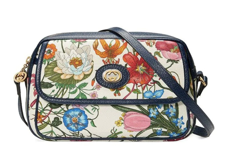 Gucci Flora Crossbody Small Navy Multicolor