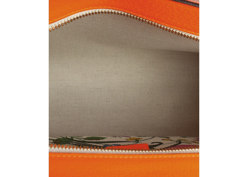 Gucci Flora Tote Medium Orange Multicolor