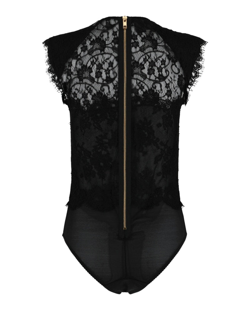 Gucci Floral Lace Bodysuit Black