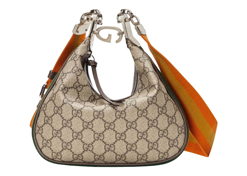 Gucci Attache Small Shoulder Bag Beige/Ebony