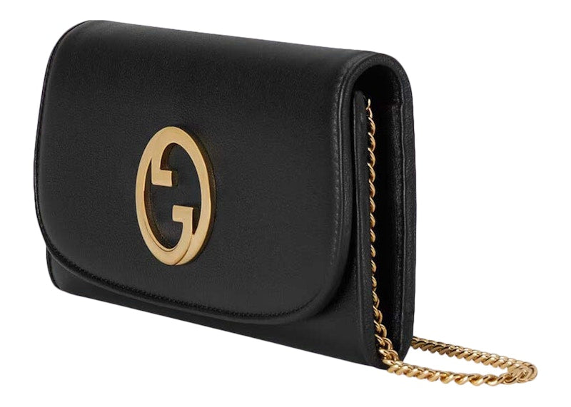 Gucci Blondie Continental Chain Wallet Black