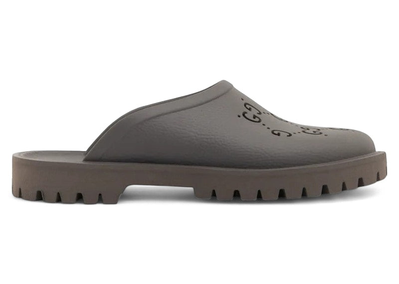 Gucci Slip-on Sandal Cut Out Monogram Grey
