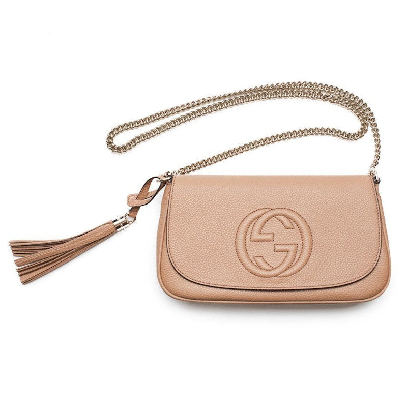 Gucci Soho Chain Crossbody Beige