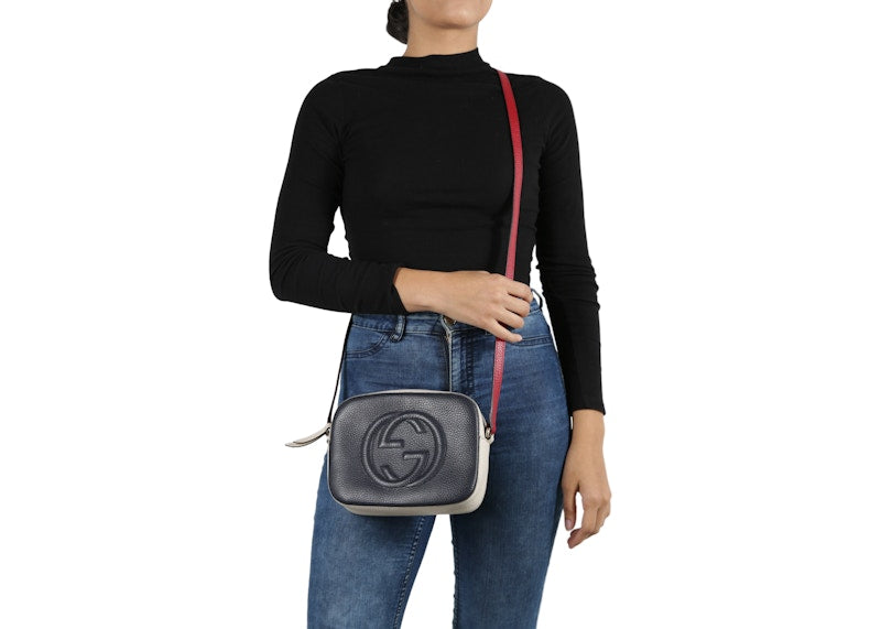 Gucci Soho Disco Leather Small Red/White/Blue