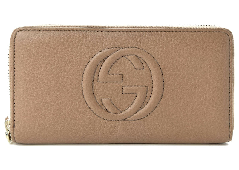 Gucci Soho Long Zip Around GG Wallet Brown