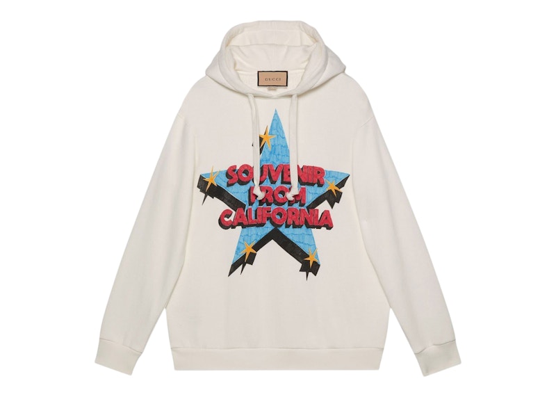 Gucci Souvenir From California Printed Hoodie White