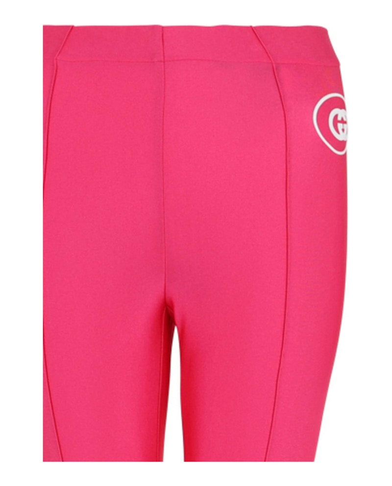 Gucci Sparkling Jersey Stirrup Leggings Pink