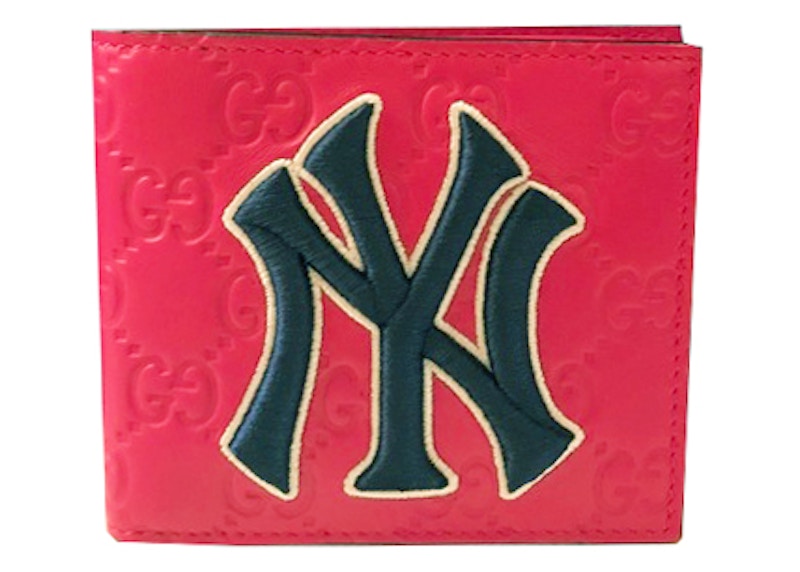 Gucci Special Edition New York Yankees Wallet Pink