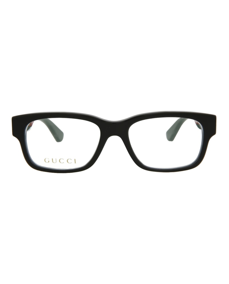 Gucci Square Eyeglasses Black/Multicolor/Transparent (GG0343O-30002861-001)