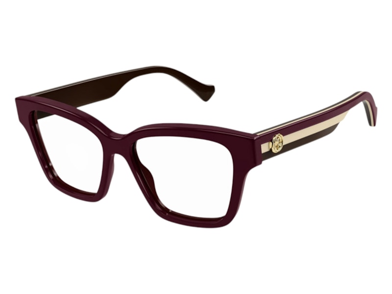 Gucci Square Eyeglasses Burgundy (GG1302O 005)