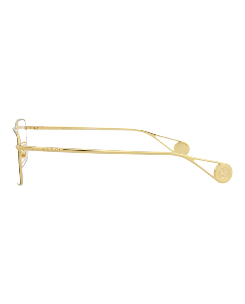 Gucci Square Eyeglasses Gold/Gold/Transparent (GG0439O-30006461-006)