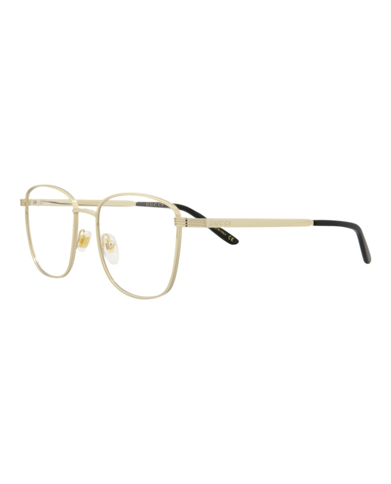 Gucci Square Eyeglasses Gold/Gold/Transparent (GG0804O-30009506-004)