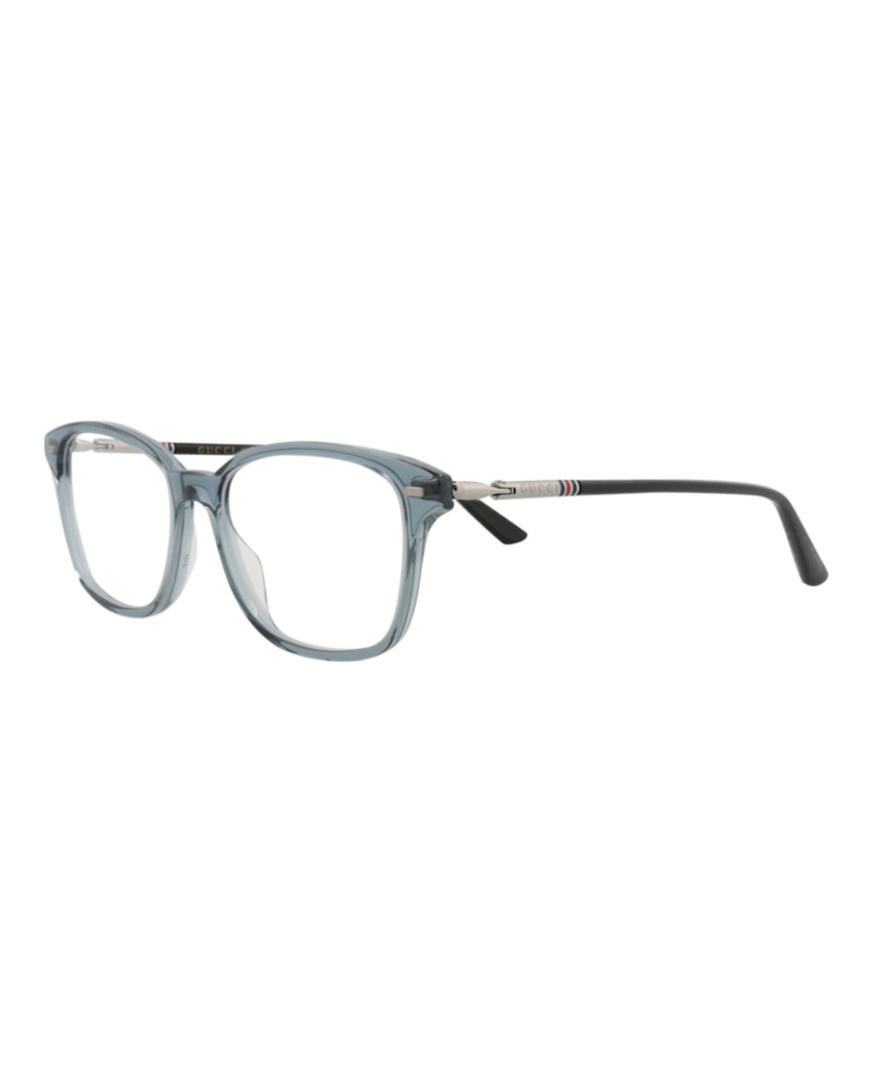 Gucci Square-Frame Acetate Optical Frames Grey Ruthenium Transparent (GG0520O-30007695-003)