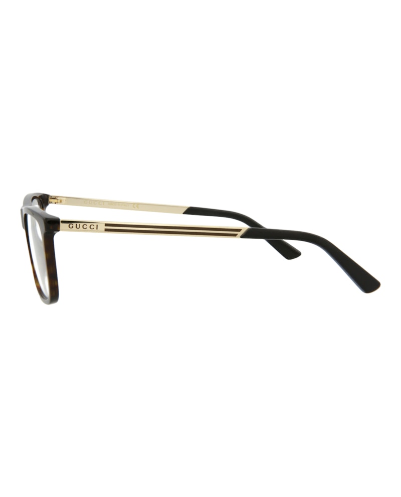Gucci Square-Frame Acetate Optical Frames Havana Gold Transparent (GG0691O-30008599-002)