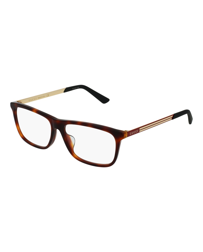 Gucci Square-Frame Acetate Optical Frames Havana Red Transparent (GG0696OA-30008604-003)